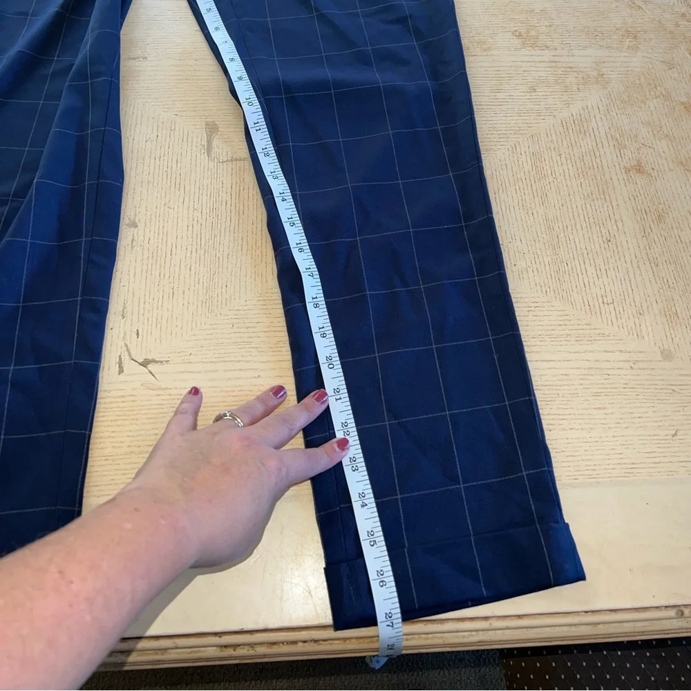 OPEN EDIT Men's E-Waist Plaid Stretch Pants NEW size small